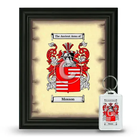 Mosson Framed Coat of Arms and Keychain - Black