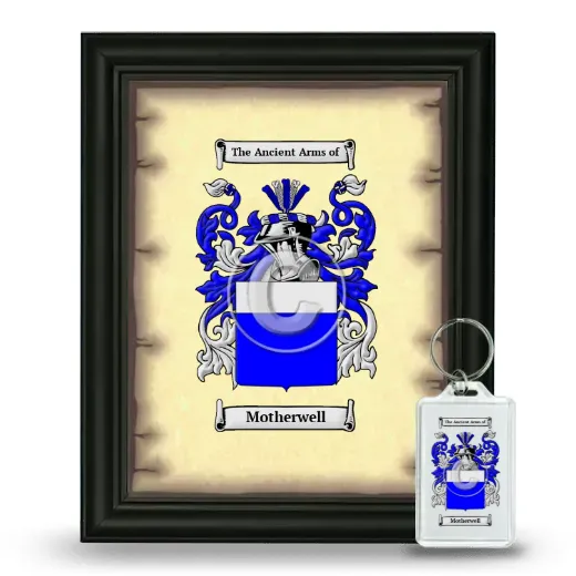 Motherwell Framed Coat of Arms and Keychain - Black