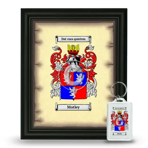 Motley Framed Coat of Arms and Keychain - Black
