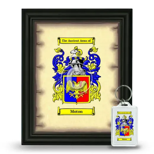 Moton Framed Coat of Arms and Keychain - Black