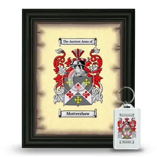 Mottershaw Framed Coat of Arms and Keychain - Black