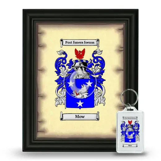 Mow Framed Coat of Arms and Keychain - Black