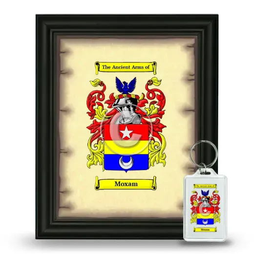 Moxam Framed Coat of Arms and Keychain - Black