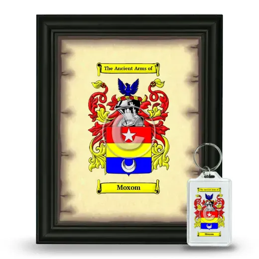 Moxom Framed Coat of Arms and Keychain - Black