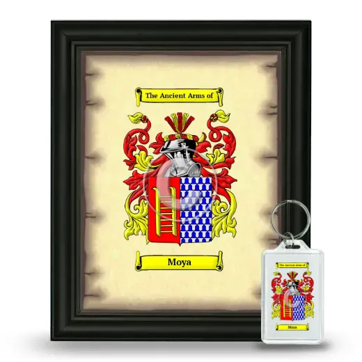 Moya Framed Coat of Arms and Keychain - Black