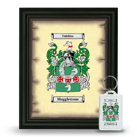 Mugglestone Framed Coat of Arms and Keychain - Black
