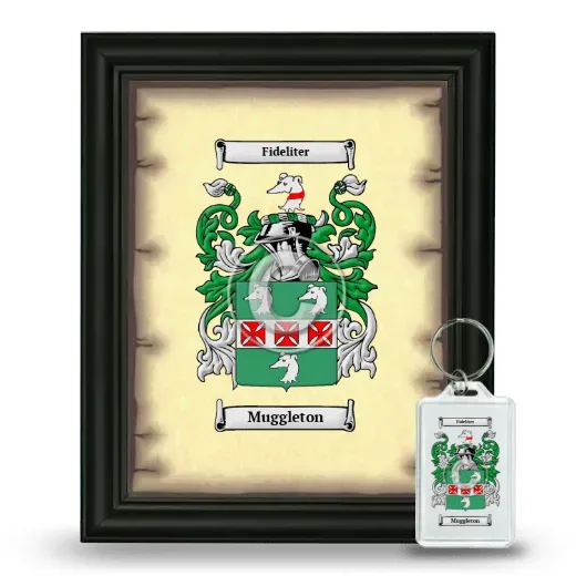 Muggleton Framed Coat of Arms and Keychain - Black