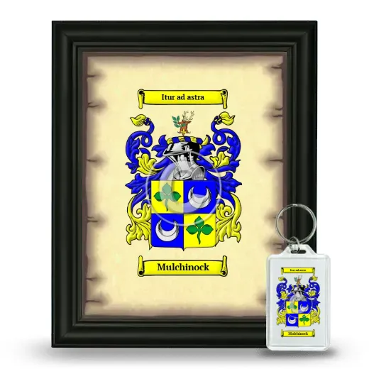 Mulchinock Framed Coat of Arms and Keychain - Black