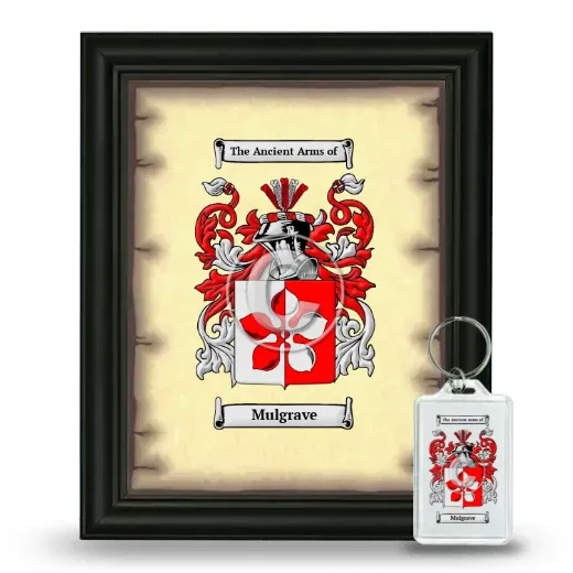 Mulgrave Framed Coat of Arms and Keychain - Black