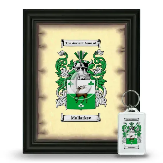 Mullarkey Framed Coat of Arms and Keychain - Black