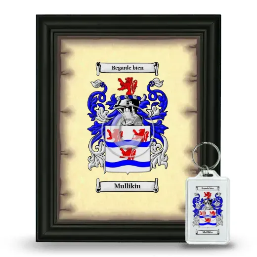 Mullikin Framed Coat of Arms and Keychain - Black