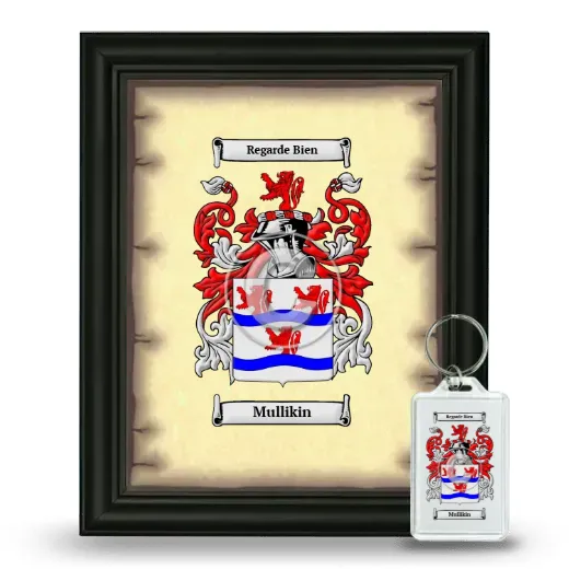 Mullikin Framed Coat of Arms and Keychain - Black
