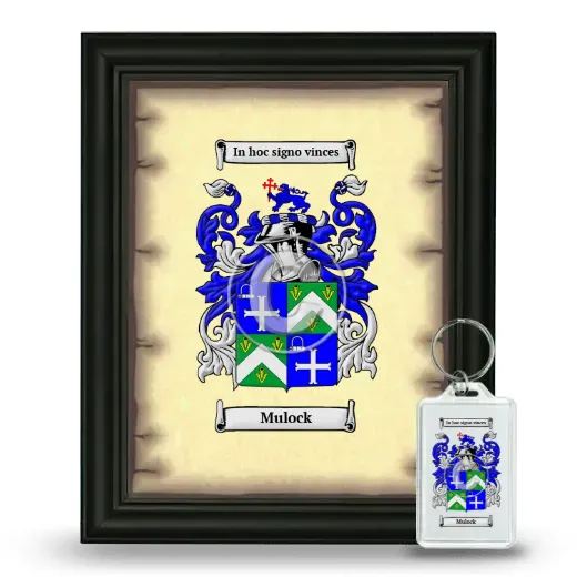 Mulock Framed Coat of Arms and Keychain - Black