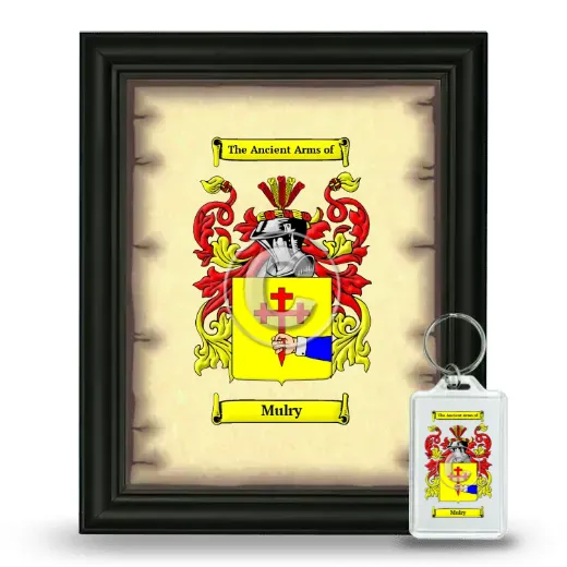 Mulry Framed Coat of Arms and Keychain - Black