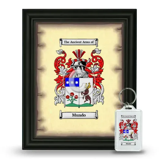 Mundo Framed Coat of Arms and Keychain - Black