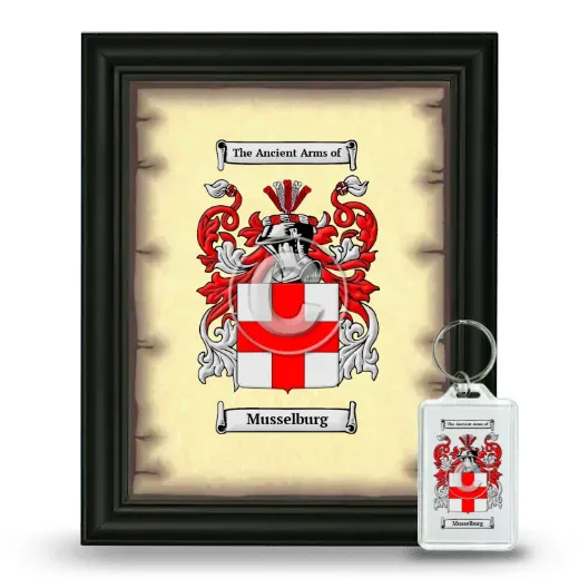 Musselburg Framed Coat of Arms and Keychain - Black