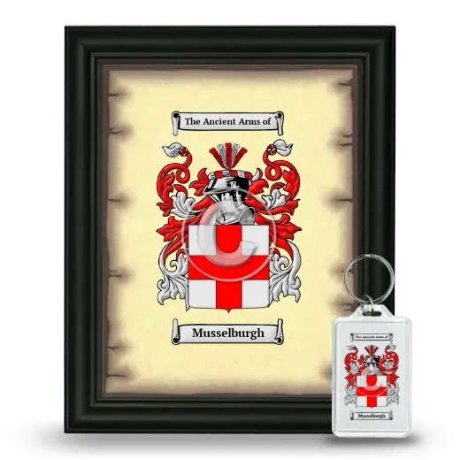 Musselburgh Framed Coat of Arms and Keychain - Black