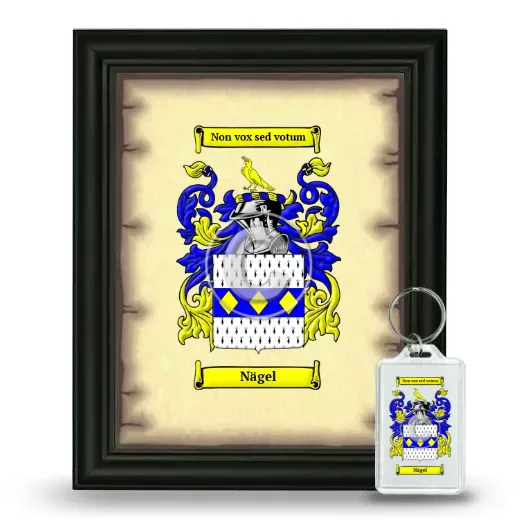 Nägel Framed Coat of Arms and Keychain - Black