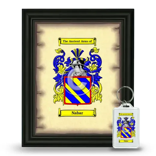 Nabar Framed Coat of Arms and Keychain - Black