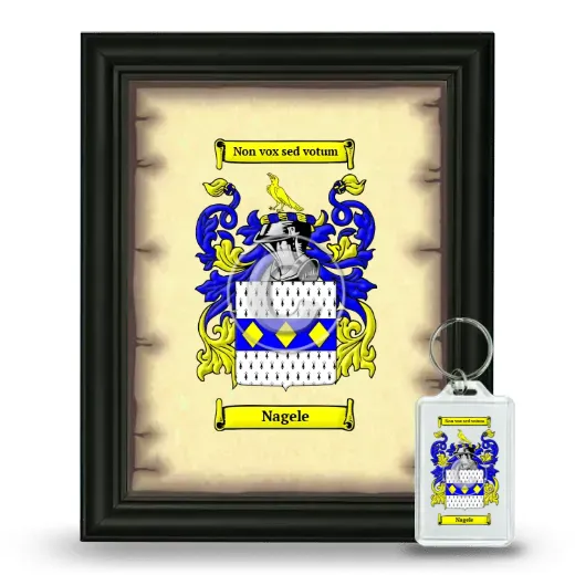 Nagele Framed Coat of Arms and Keychain - Black