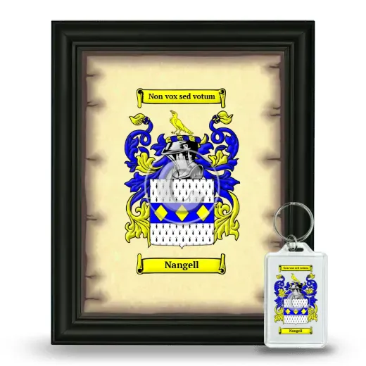 Nangell Framed Coat of Arms and Keychain - Black