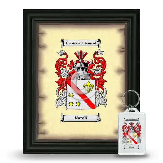 Natoli Framed Coat of Arms and Keychain - Black
