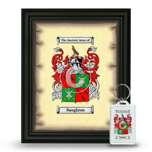 Naughten Framed Coat of Arms and Keychain - Black