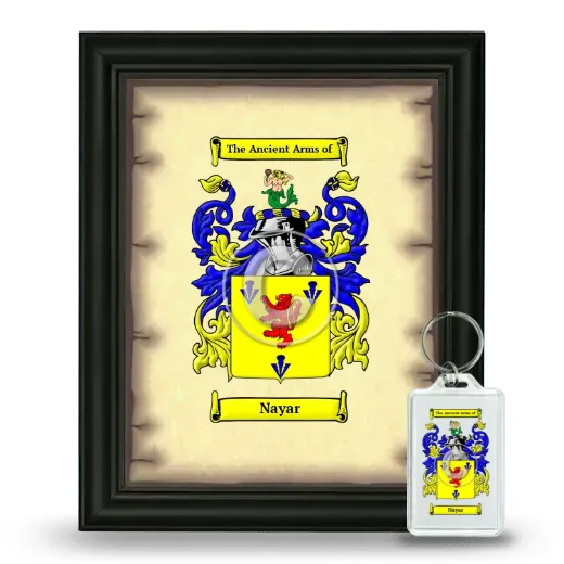 Nayar Framed Coat of Arms and Keychain - Black