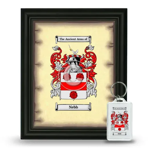 Nebb Framed Coat of Arms and Keychain - Black