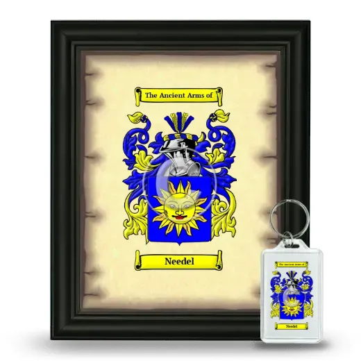 Needel Framed Coat of Arms and Keychain - Black
