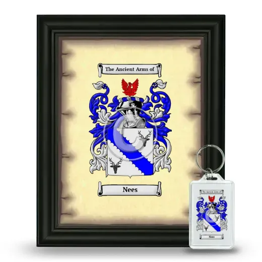 Nees Framed Coat of Arms and Keychain - Black