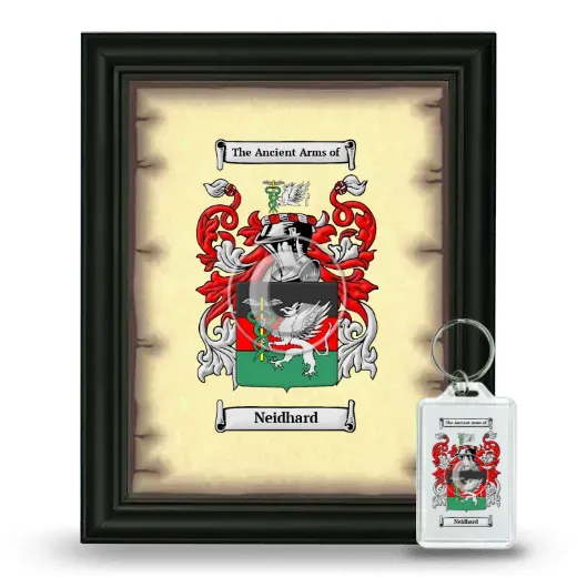 Neidhard Framed Coat of Arms and Keychain - Black