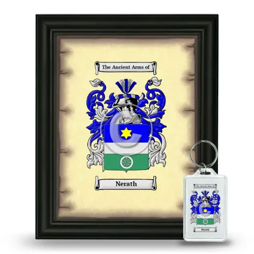 Nerath Framed Coat of Arms and Keychain - Black