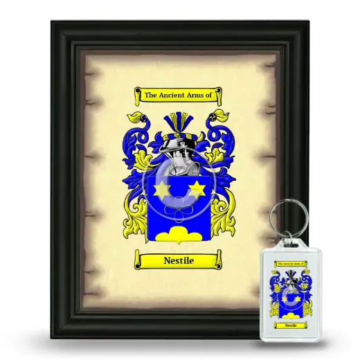 Nestile Framed Coat of Arms and Keychain - Black