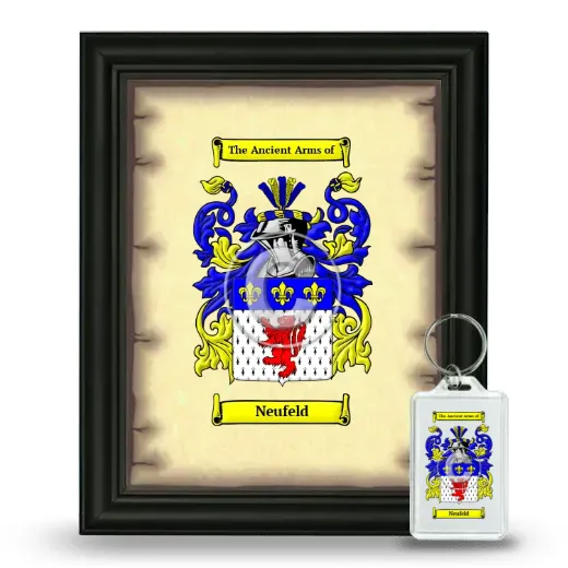 Neufeld Framed Coat of Arms and Keychain - Black