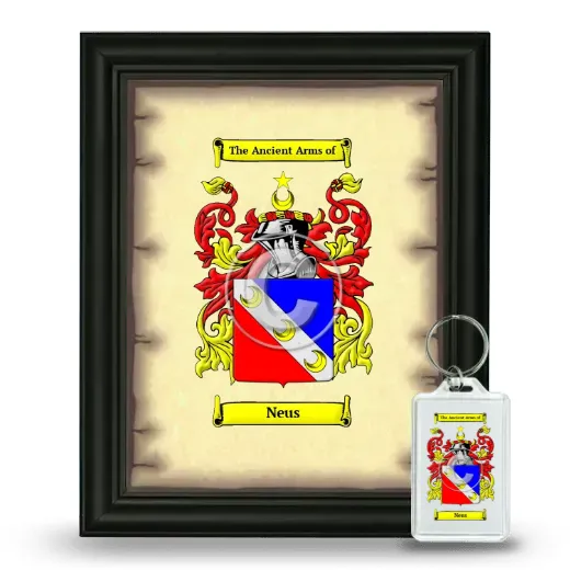 Neus Framed Coat of Arms and Keychain - Black
