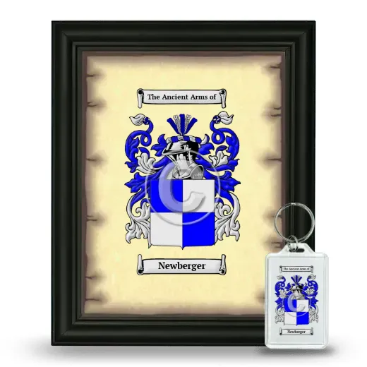 Newberger Framed Coat of Arms and Keychain - Black