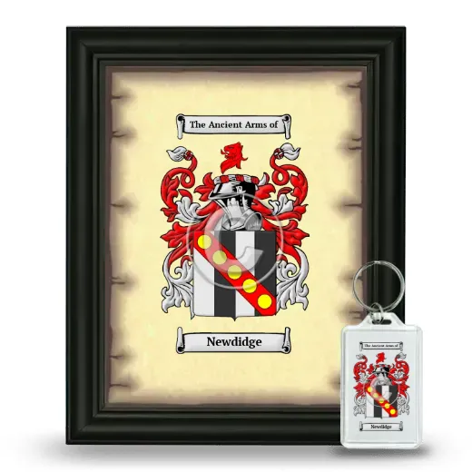 Newdidge Framed Coat of Arms and Keychain - Black