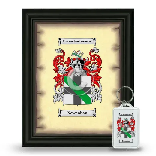 Newenhan Framed Coat of Arms and Keychain - Black