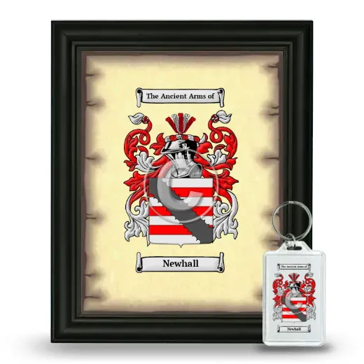 Newhall Framed Coat of Arms and Keychain - Black
