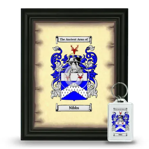 Nibbs Framed Coat of Arms and Keychain - Black