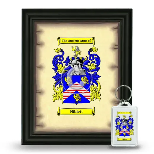 Niblett Framed Coat of Arms and Keychain - Black