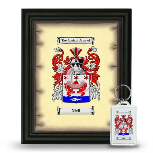 Niell Framed Coat of Arms and Keychain - Black