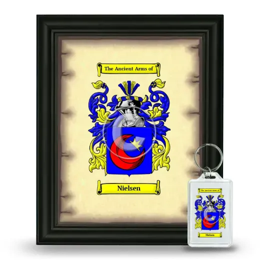 Nielsen Framed Coat of Arms and Keychain - Black