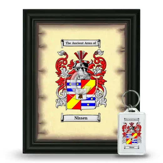 Nissen Framed Coat of Arms and Keychain - Black