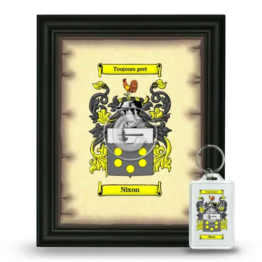Nixon Framed Coat of Arms and Keychain - Black