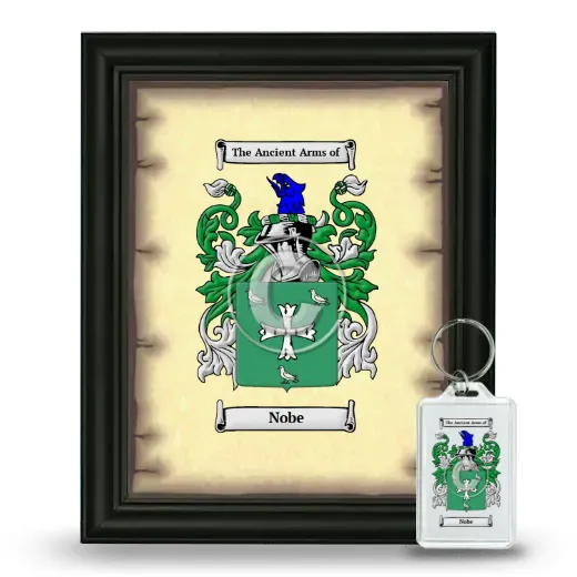 Nobe Framed Coat of Arms and Keychain - Black