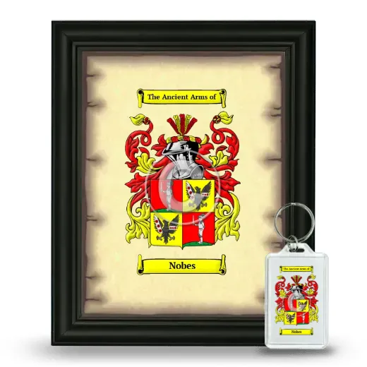 Nobes Framed Coat of Arms and Keychain - Black