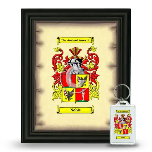 Nobis Framed Coat of Arms and Keychain - Black
