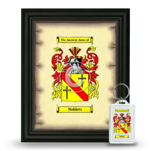 Noblets Framed Coat of Arms and Keychain - Black